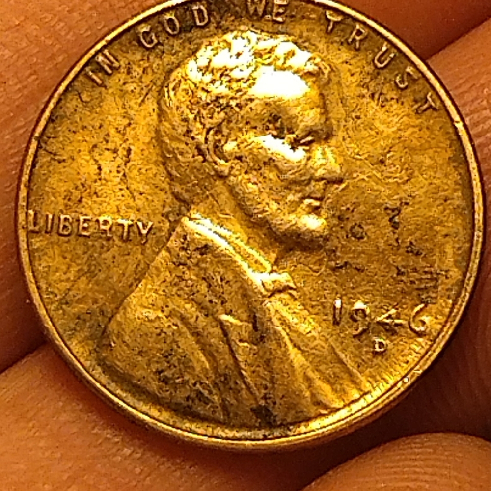 Vintage Gold-Toned Coin Art